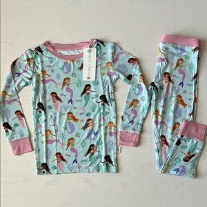 Toast + Jams Toddler Girl Bamboo Mermaid Pajama Set 3T 4T 5-6 7-8 years